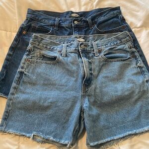 Bundle of 2 old navy jean mom shorts